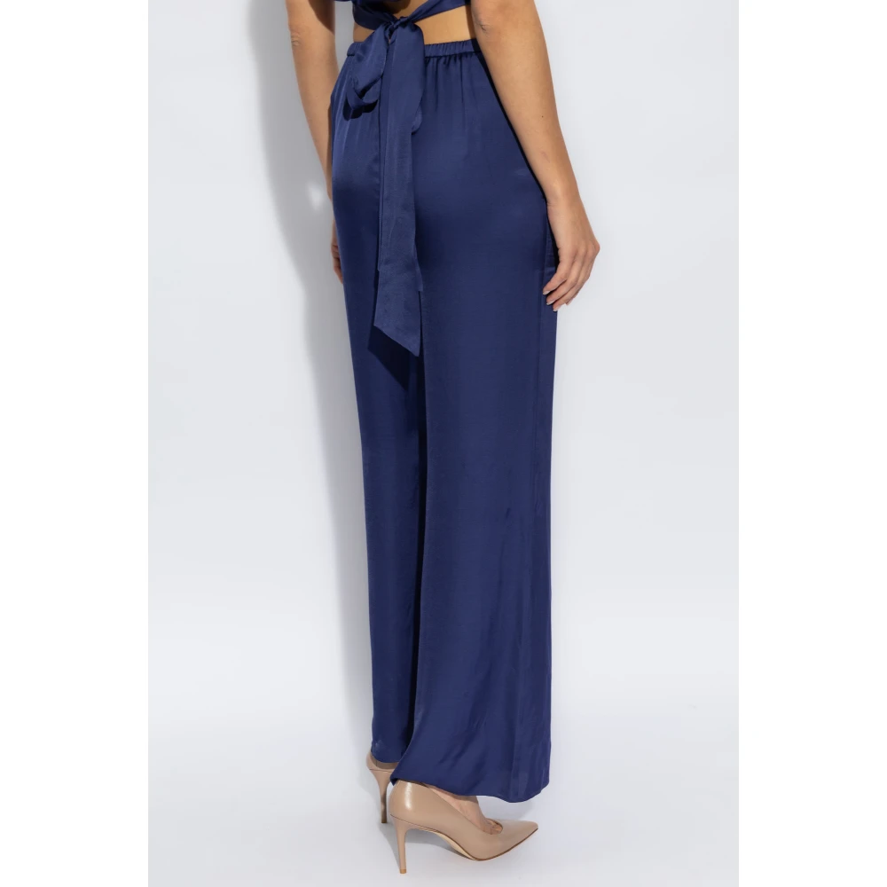 Diane Von Furstenberg Satijnen broek Gianna Blue Dames