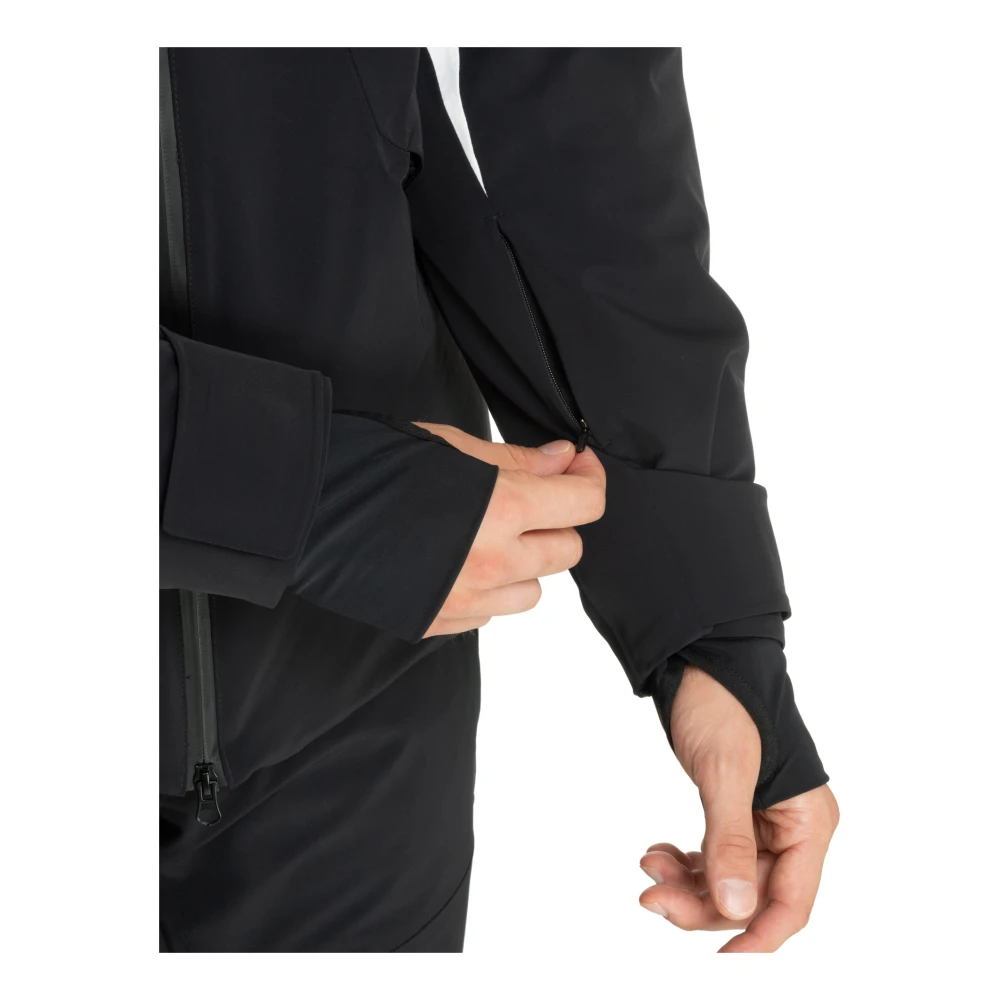Emporio Armani EA7 Multikleur Ski Jas met Ritssluiting Black Heren