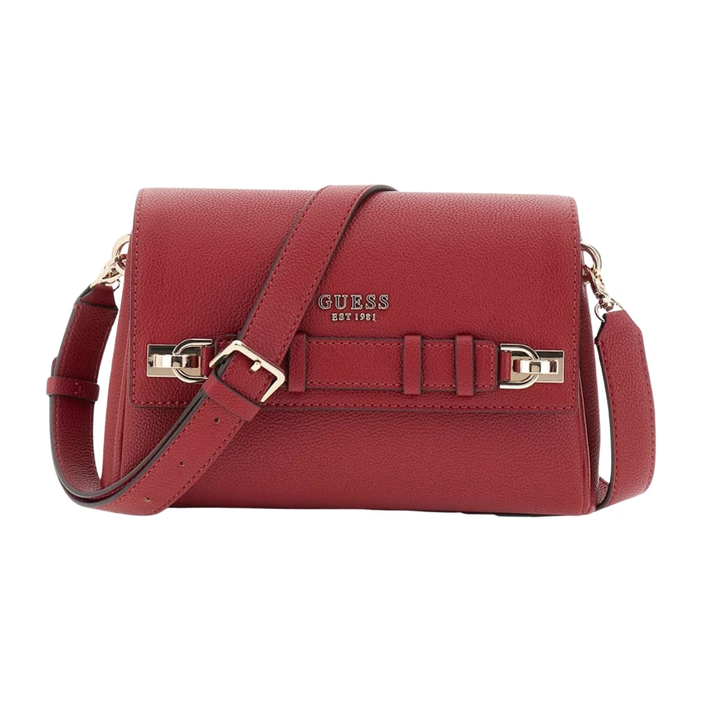Guess Women's Red Flap Crossbody Bag