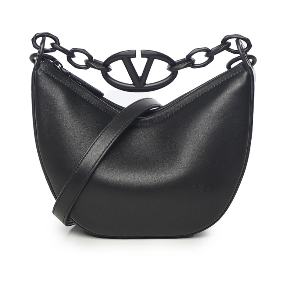 Valentino Garavani Zwarte VLogo Handtas met Kettinghandvat Black Dames