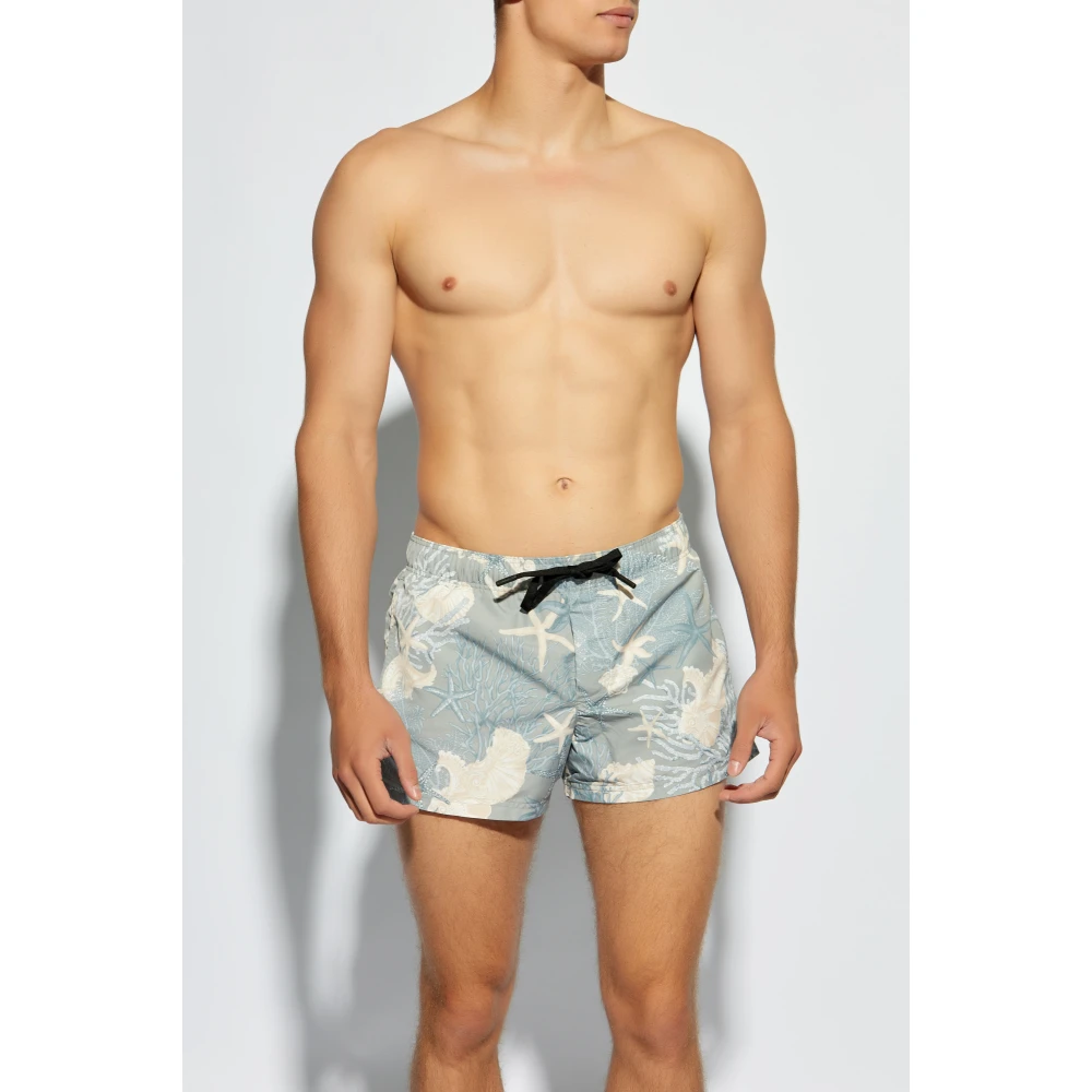 Versace Zwembroek met 'Barocco Sea' patroon Multicolor Heren