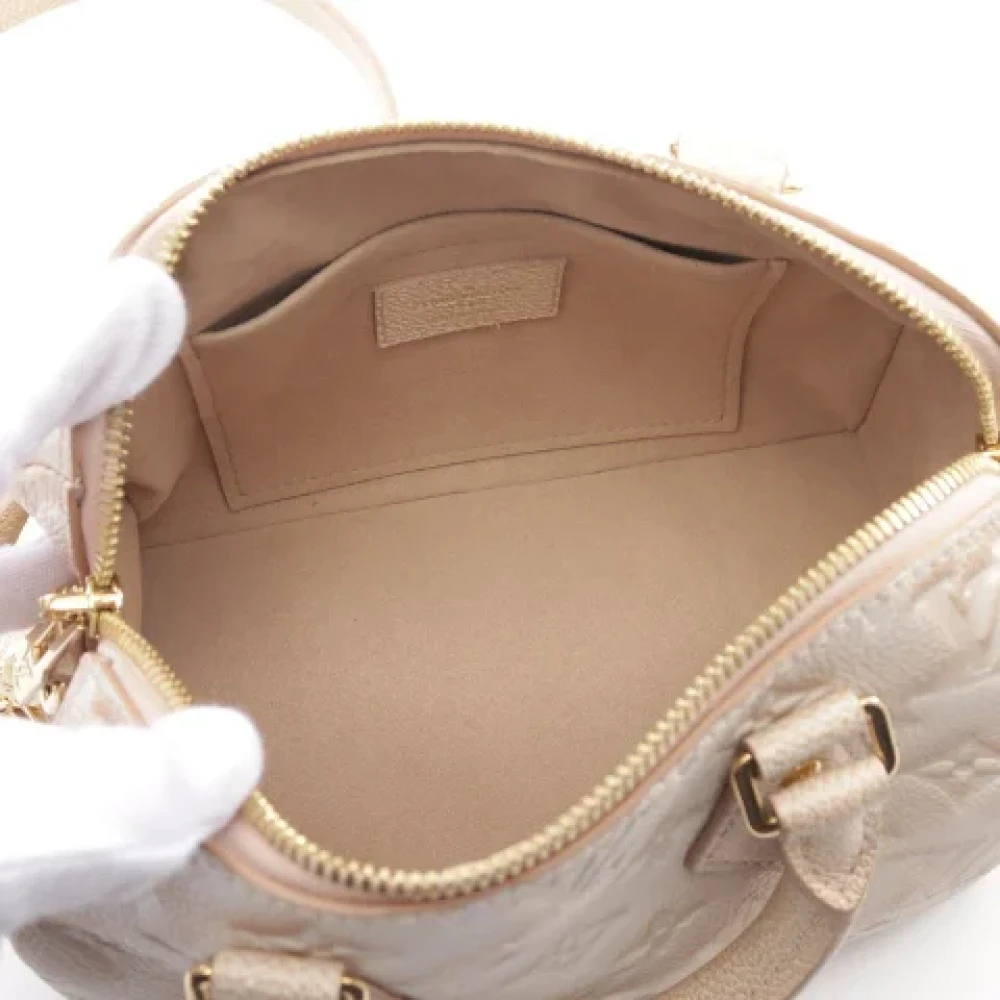 Louis Vuitton Vintage Pre-owned Leather handbags Beige Dames