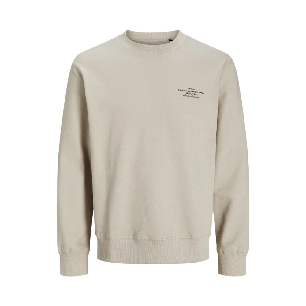 Jack & jones Zilveren Voering Sweat Crew Neck Beige Heren