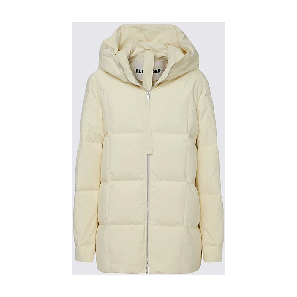 Jil Sander Beige donsjack met capuchon Beige Dames