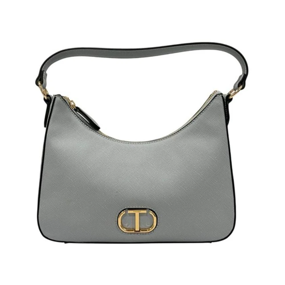 Twinset Women's Blue Pu Leather Shoulder Bag