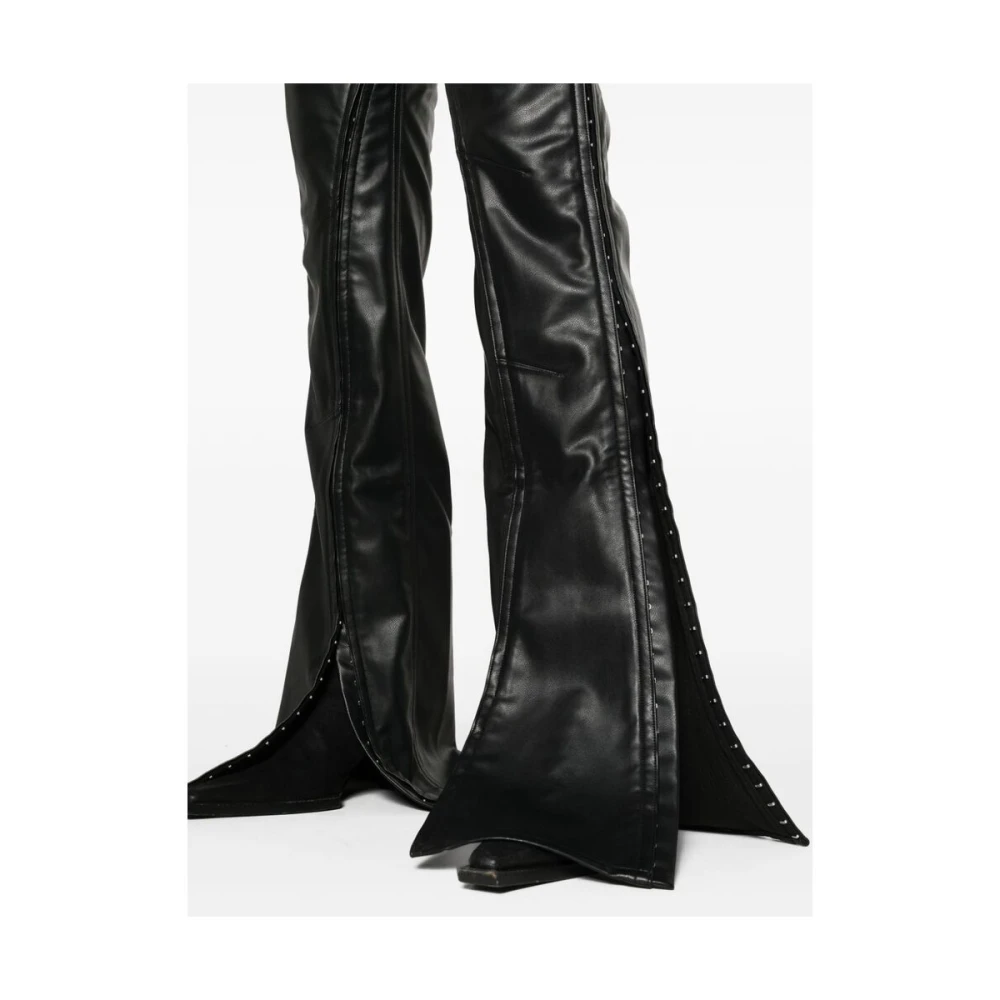 Y Project Leather Trousers Black Dames