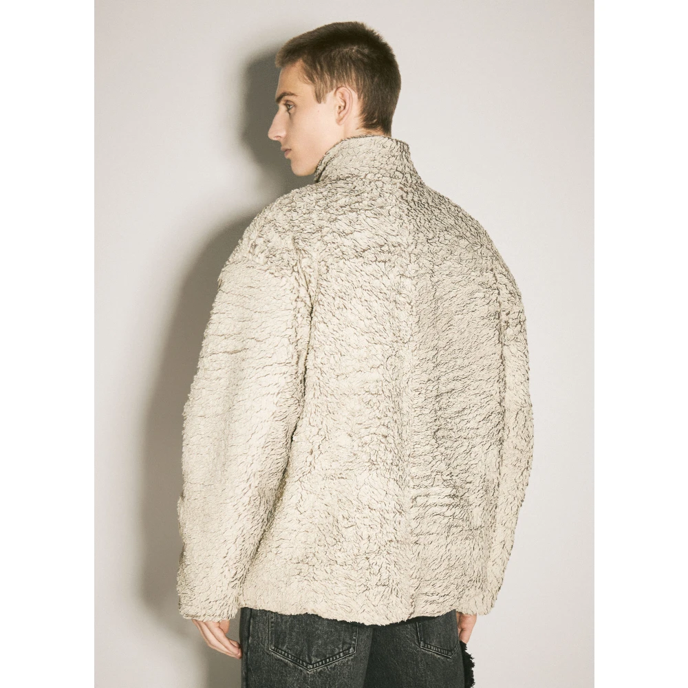 Song for the Mute Gewatteerde Trechter Track Jacket Beige Heren