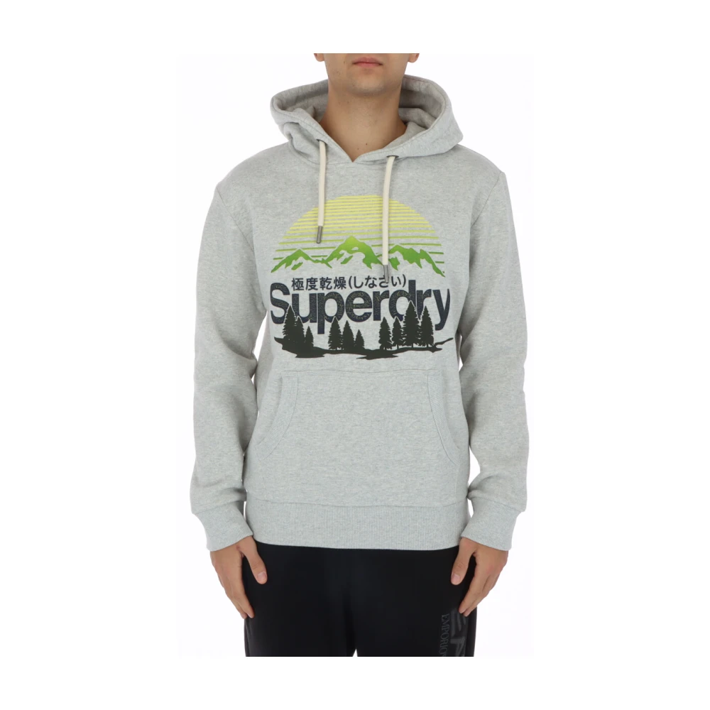 Superdry Men's Gray Mountain Print Hoodie For