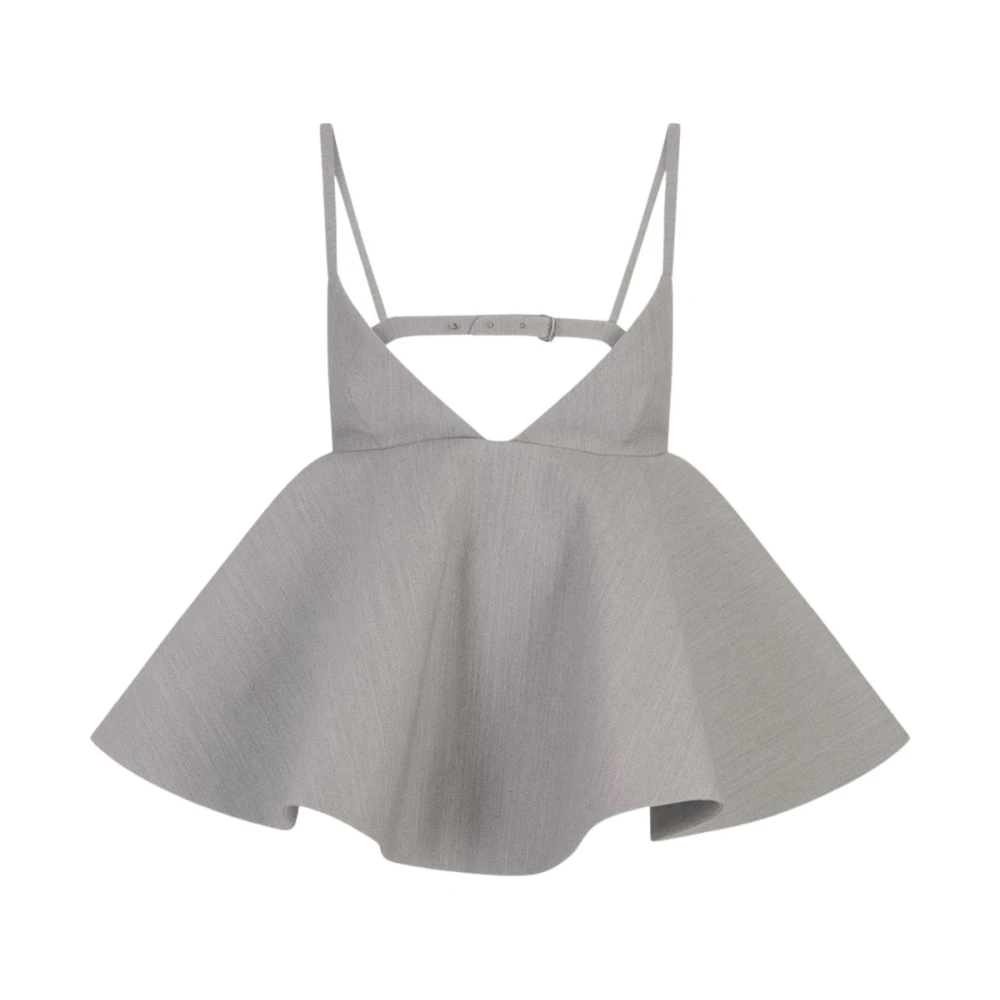 Jacquemus Vela Katoenen Top Gray Dames