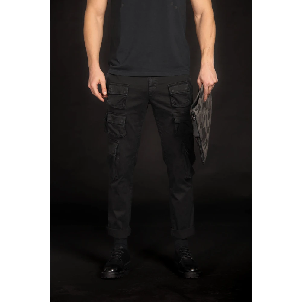 Mason's Caracas Cargo Broek Regular Fit Black Heren