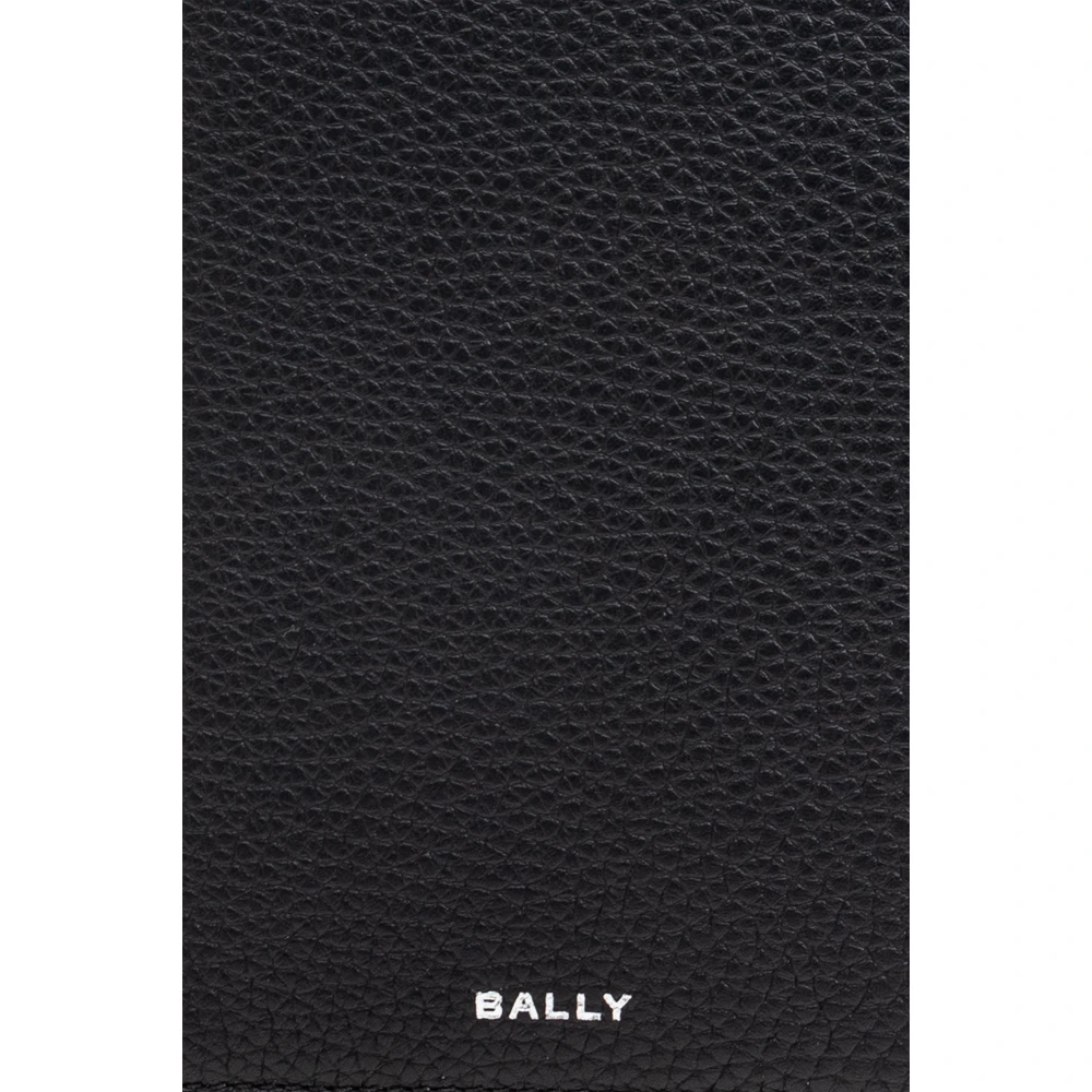 Bally Leren Portemonnee met Logo Black Heren