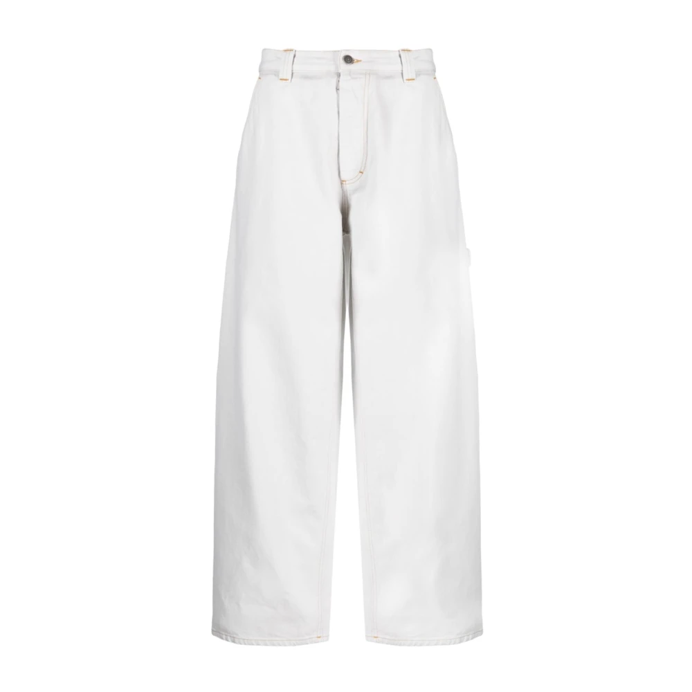 Maison Margiela Women's White Wide Jeans, Female,, Wide-Leg Jeans W25