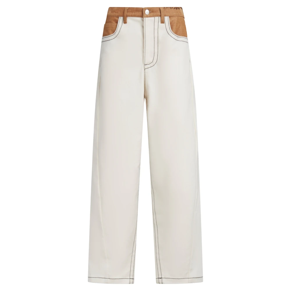Marni Wortel-fit jeans met reparatie White Dames