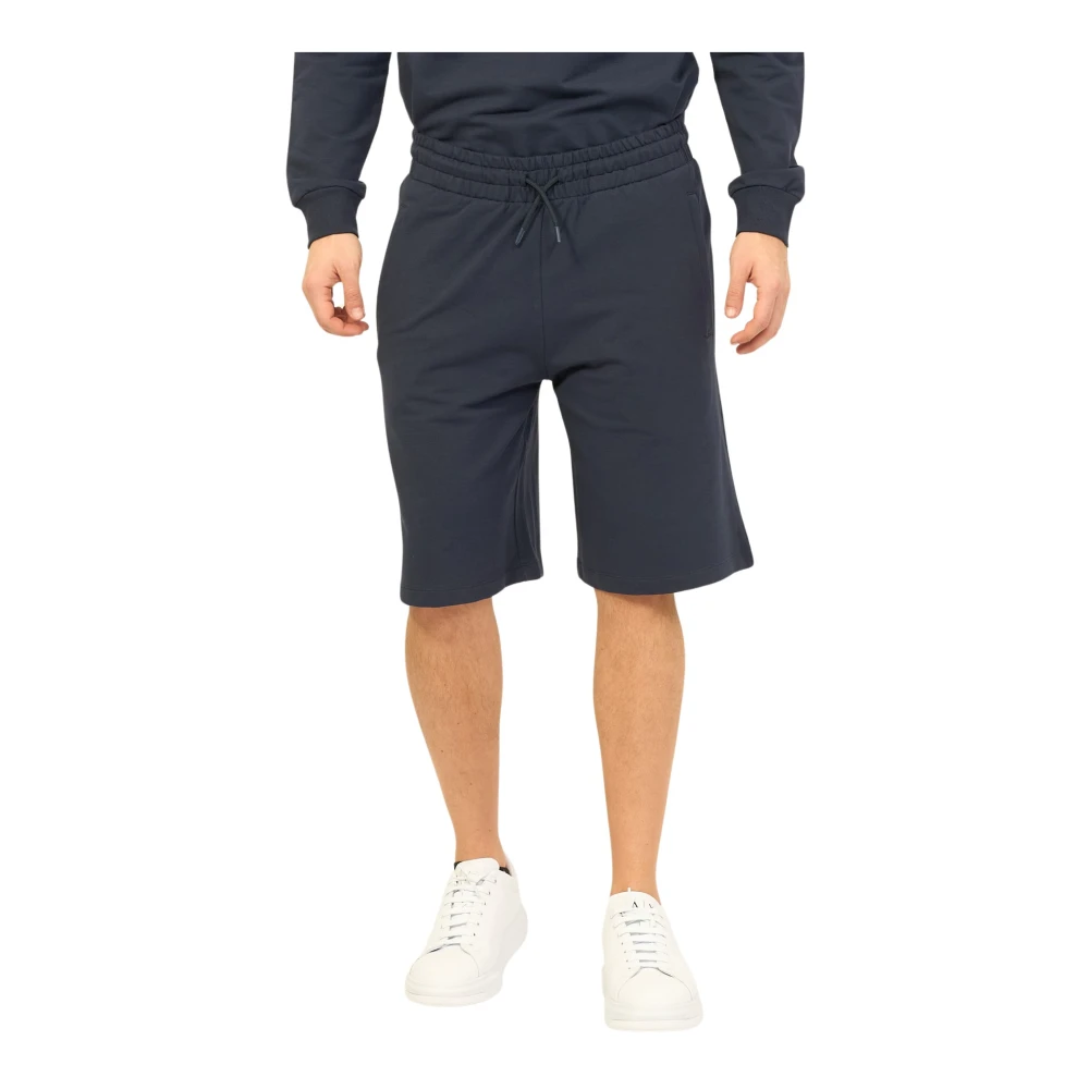 Blå Bomull Herre Bermuda Shorts
