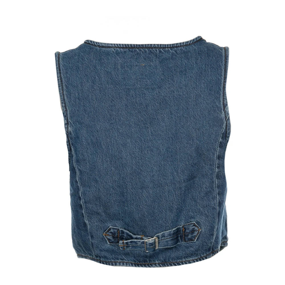 Levi's Getailleerd vest met V-hals korsetstijl Blue Dames