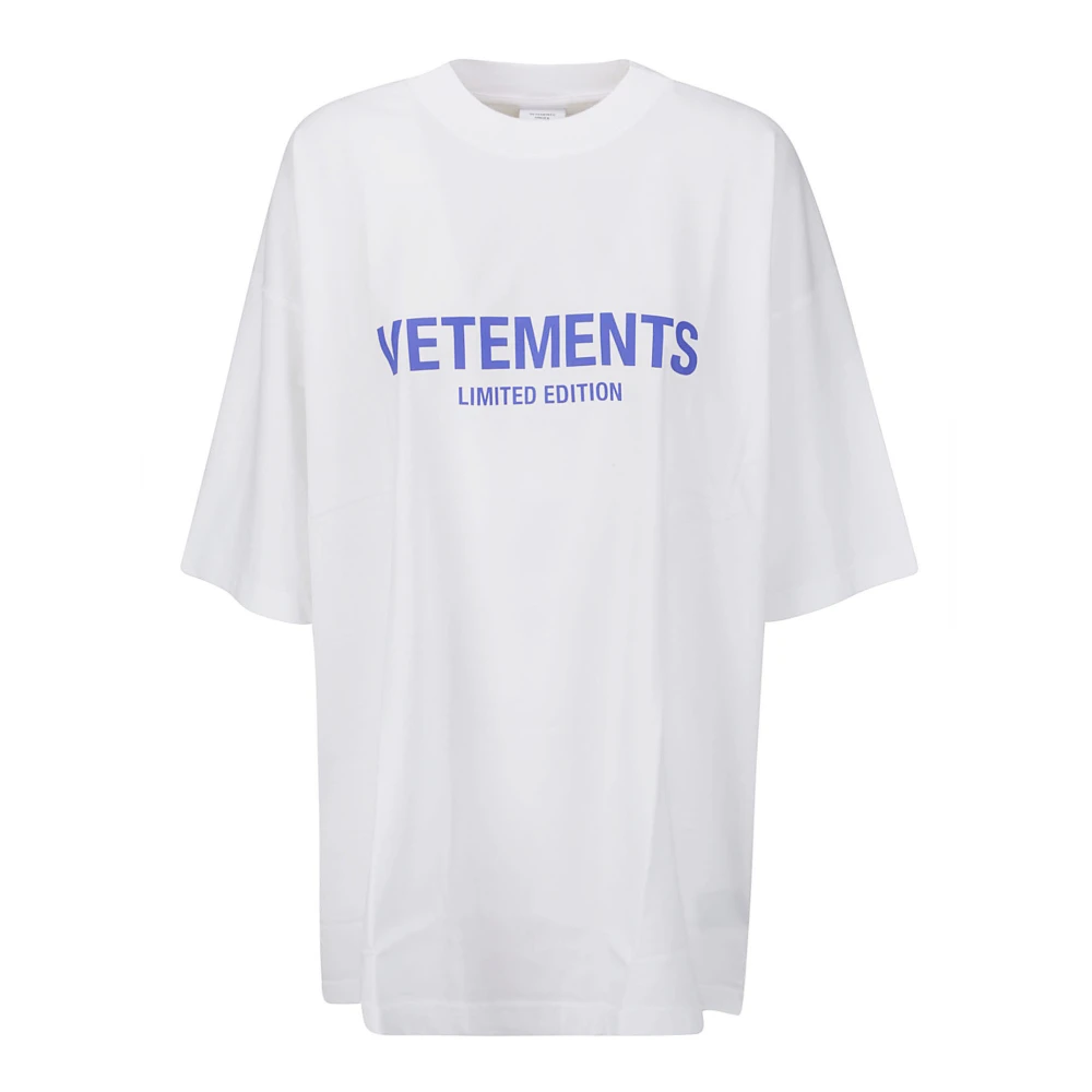 Vetements Beperkte Oplage Logo T-shirt White Dames