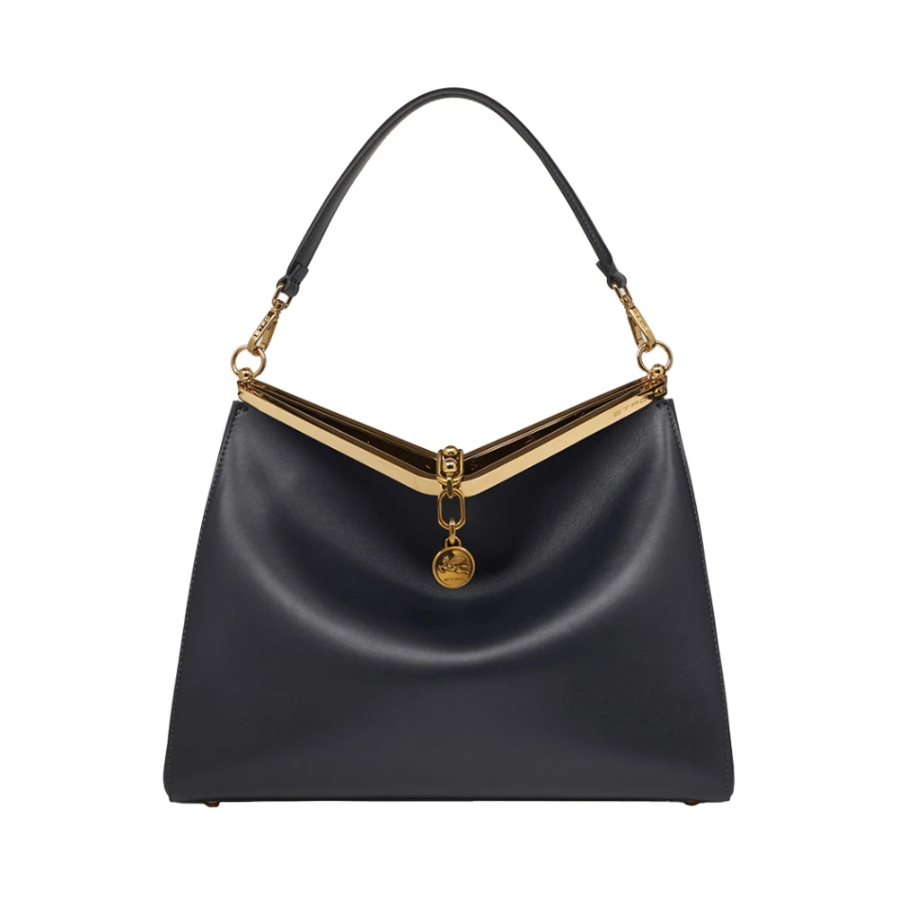 ETRO Zwarte Leren Vela Grote Tas Black Dames