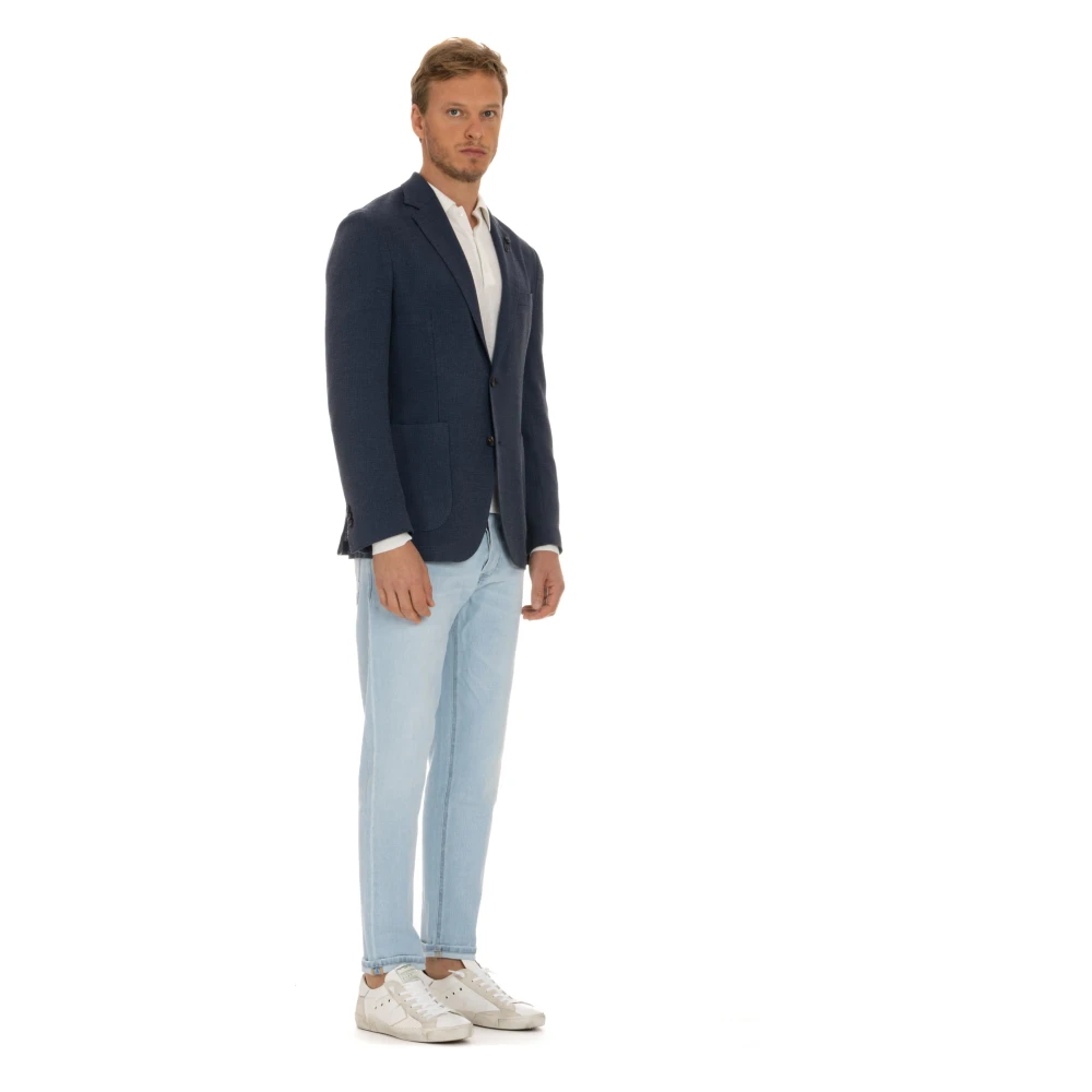 Lardini Blauwe Maatwerk Jassen Blue Heren