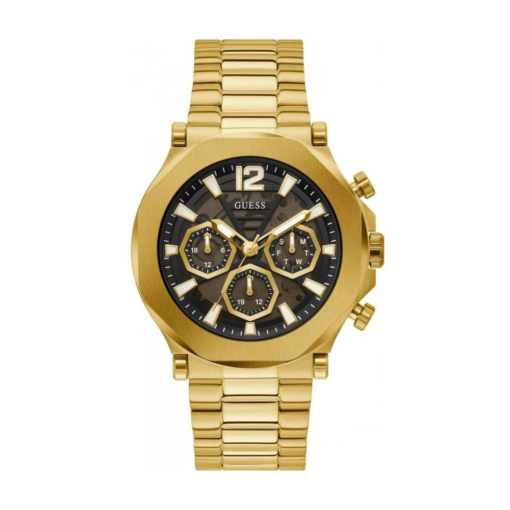 Guess Men's Gold Stainless Steel Quartz Analog Watch