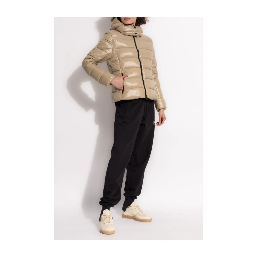 Save The Duck Winddichte Afneembare Capuchon Nylon Jas Beige Dames