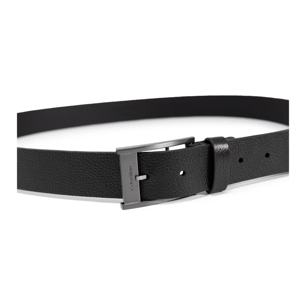 Calvin Klein Zwart Leren Gesp Strik Riem Black Dames