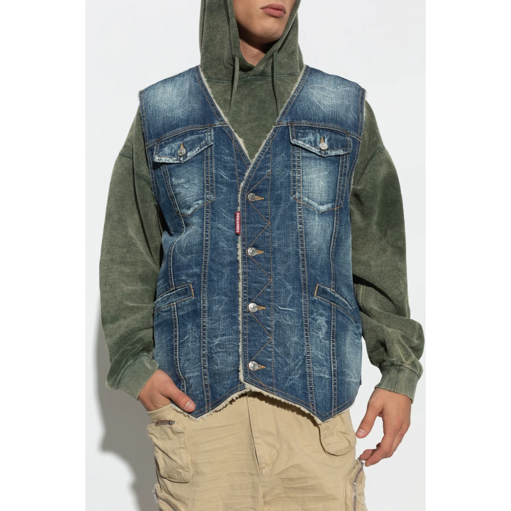 Dsquared2 Hoodie Blue Heren