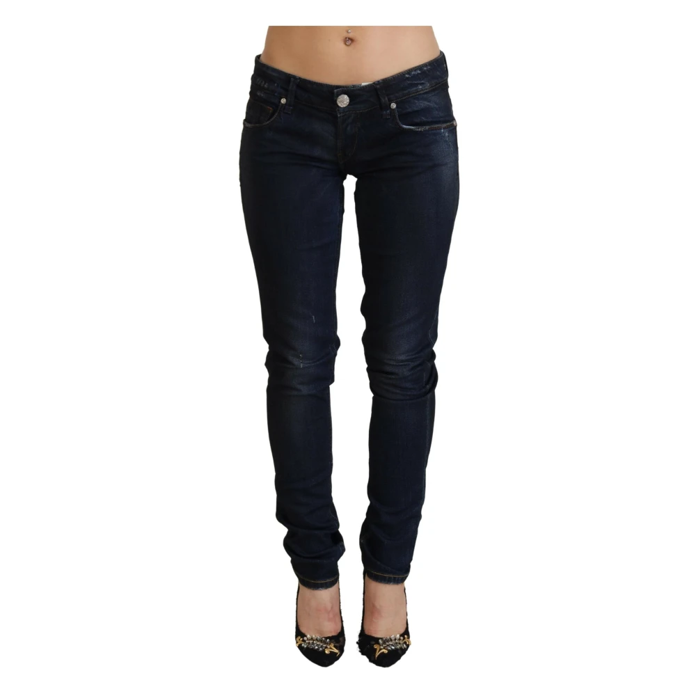 Acht Donna Blu Denim Slim Fit A Vita Bassa