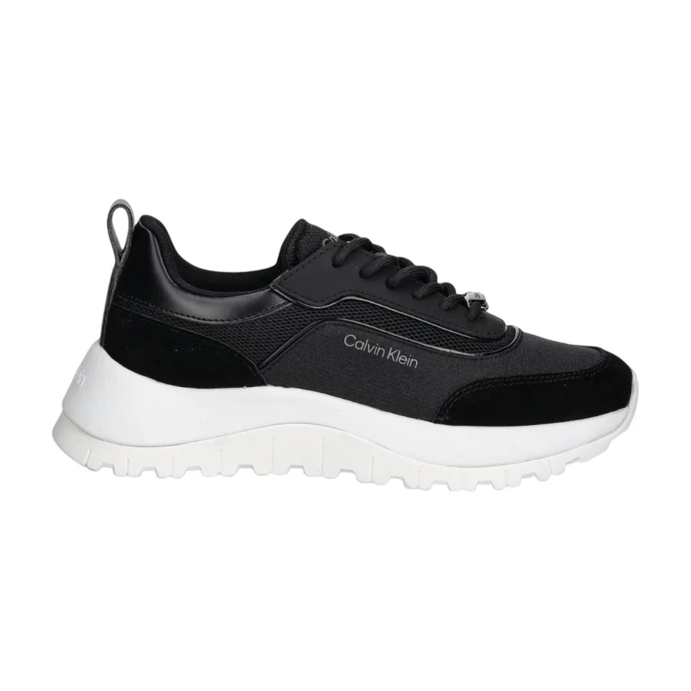 Calvin Klein Runner Lace Up Mesh Dames Schoenen Zwart