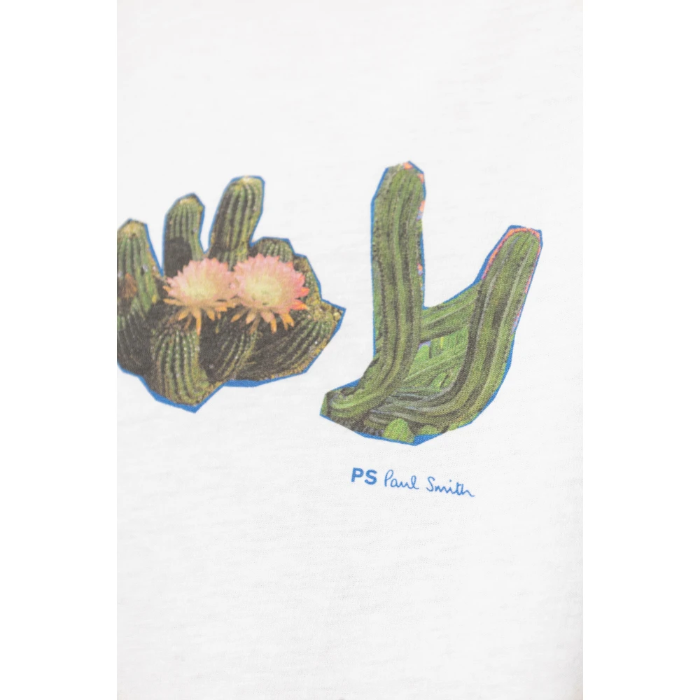 PS By Paul Smith Bedrukt T-shirt White Heren