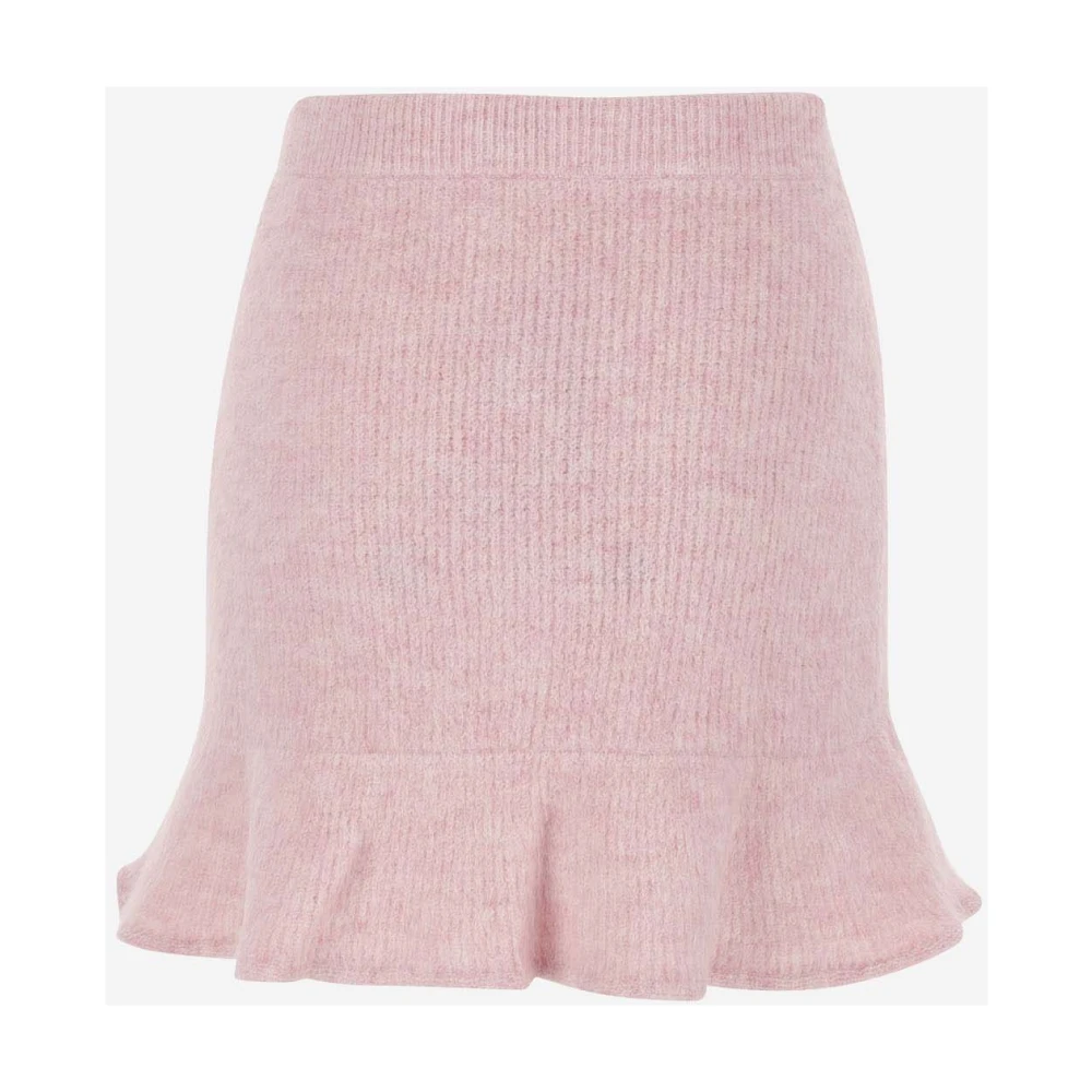 Self Portrait Roze Wollen Minirok met Ruche Pink Dames