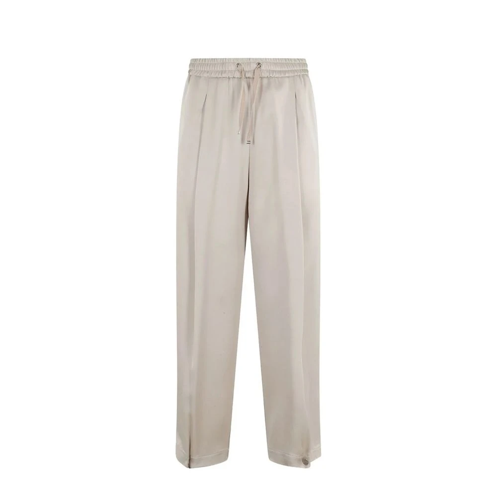 Herno Women's Beige Acetate Casual Pants