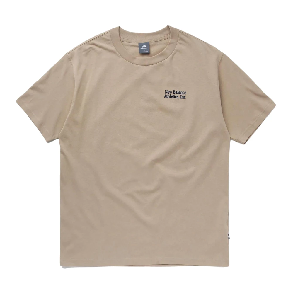 New Balance Herr T-shirt Vår/Sommar Kollektion 100% Bomull Beige, Herr