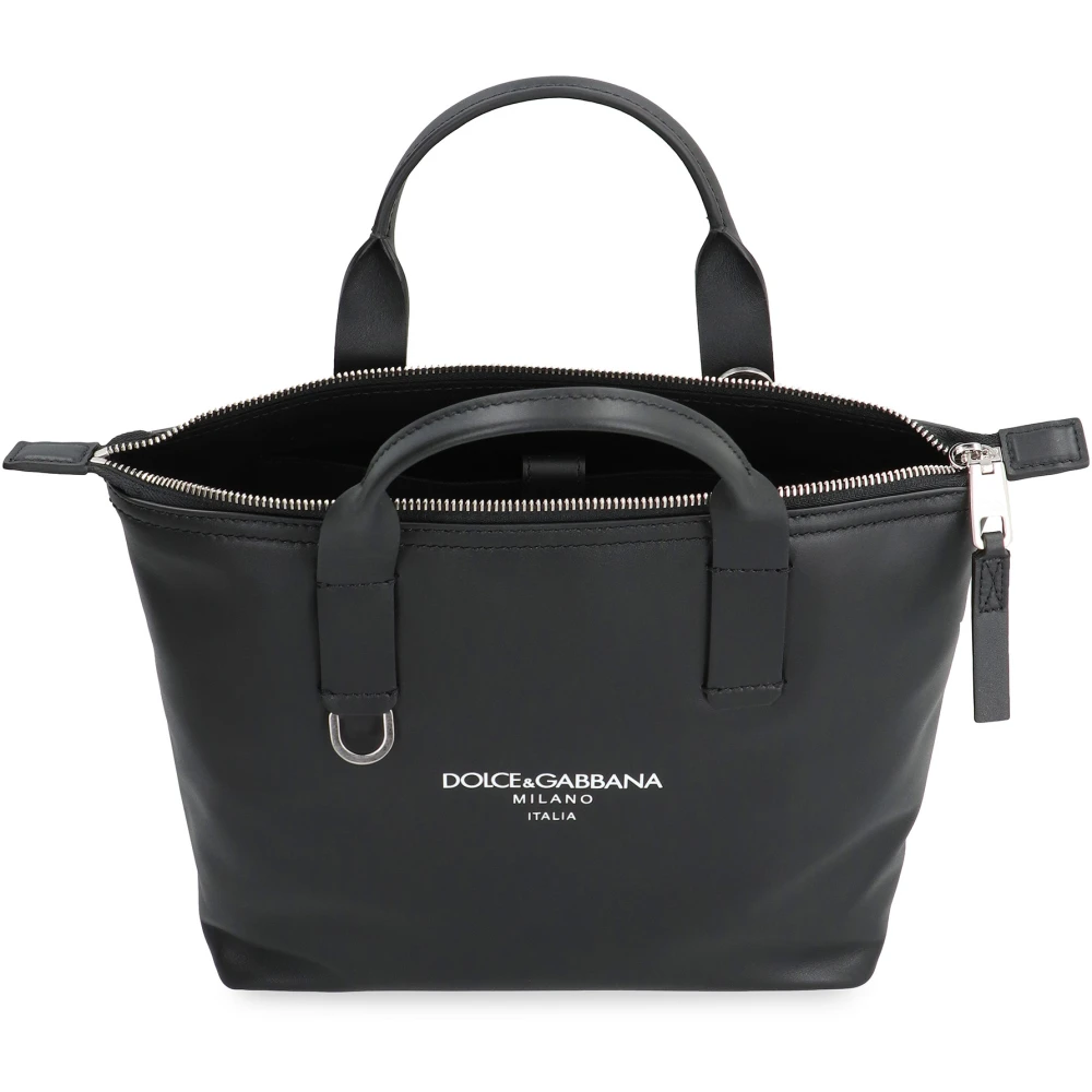 Dolce & Gabbana Leren Tote Tas met Handvatten Black Heren