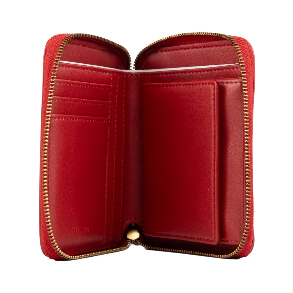 pinko Gewatteerde Love Birds Portemonnee Rood Red Dames