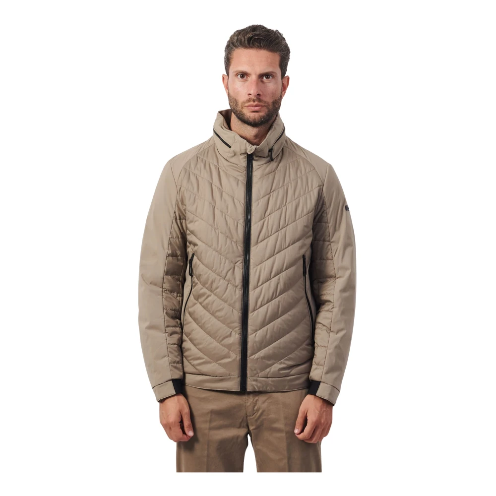 Bugatti Gewatteerde capuchonjas beige Heren