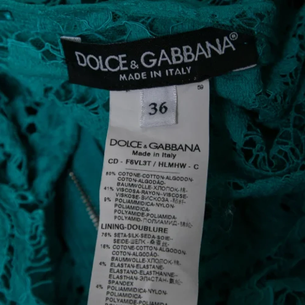 Dolce & Gabbana Pre-owned Cotton dresses Blue Dames