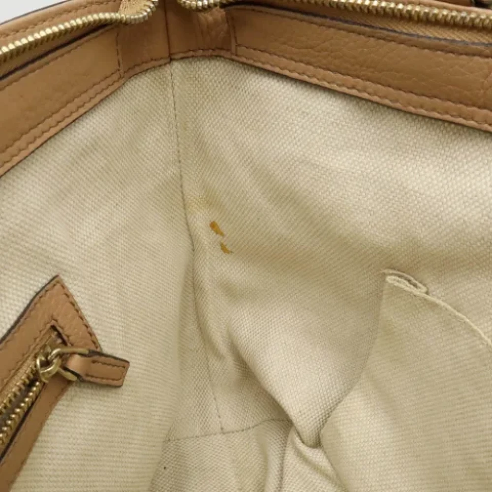 Gucci Vintage Pre-owned Leather handbags Beige Dames