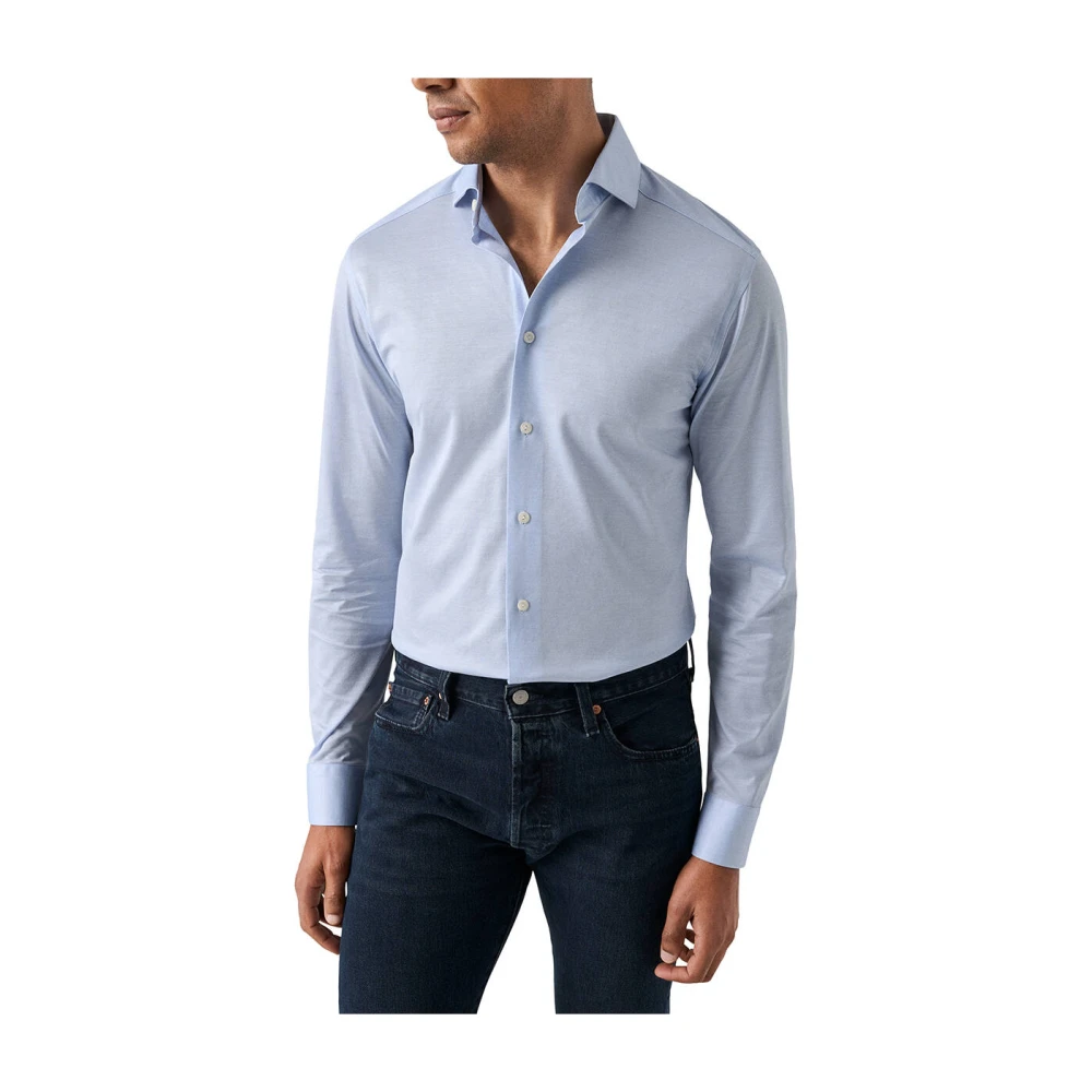 Eton Lange mouw overhemd Blue Heren