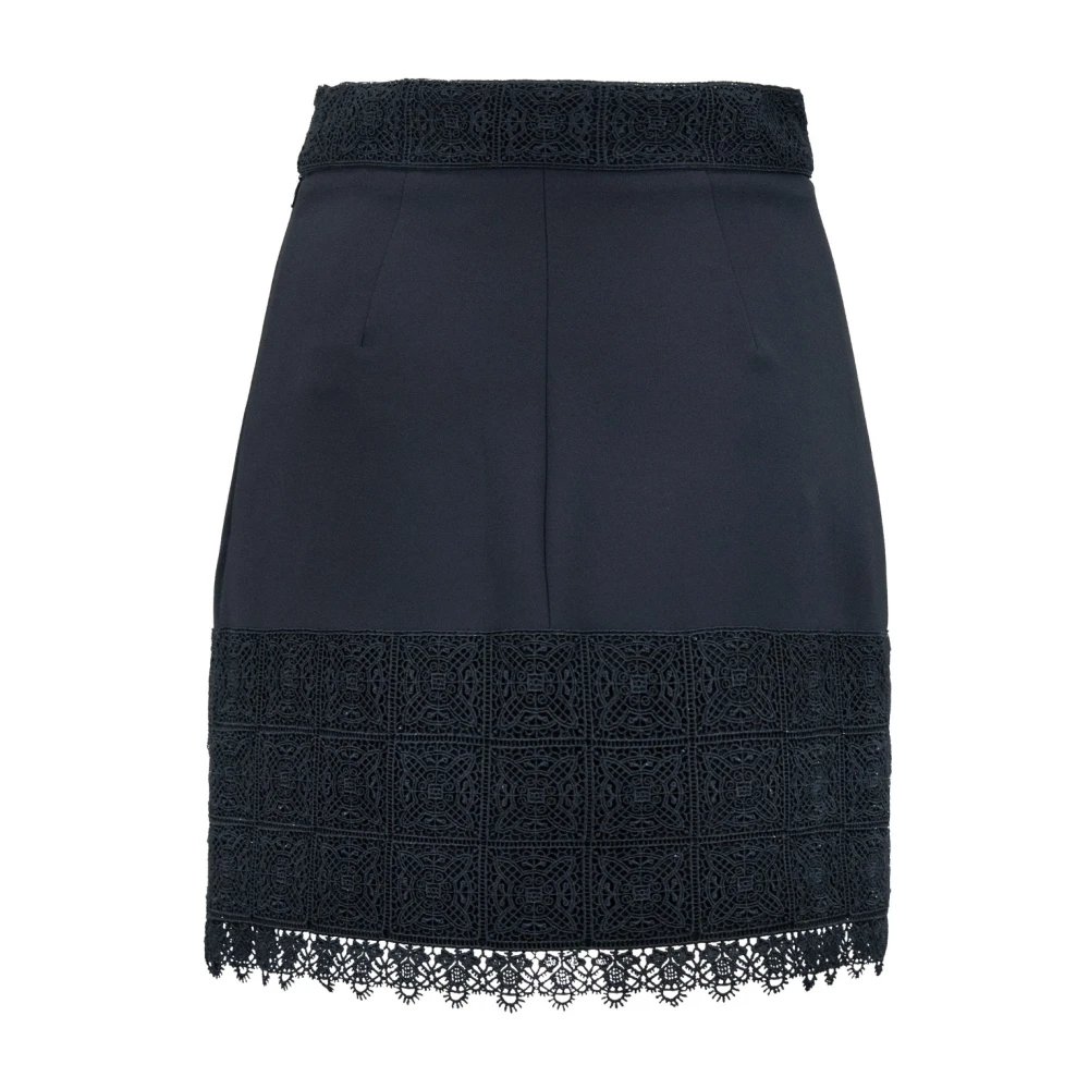 Elisabetta Franchi Minirok met Kant Black Dames
