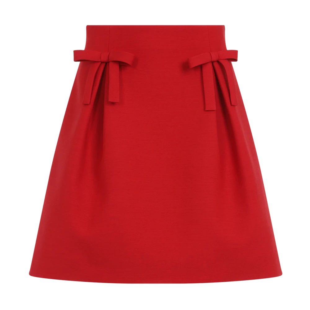 Valentino Rode Elegante Rok Red Dames