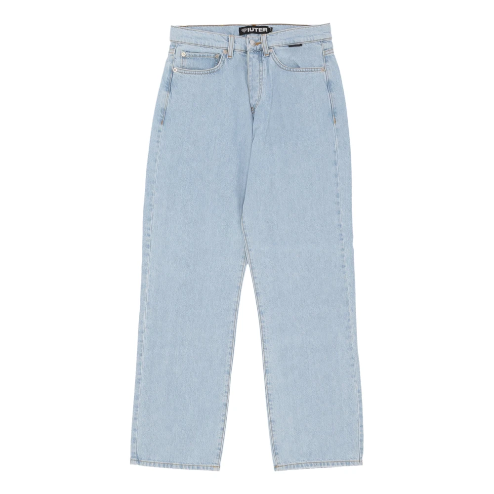 Iuter Blue Light Loose Denim Trousers - Male - Straight Fit Jeans - W34 - Jeans