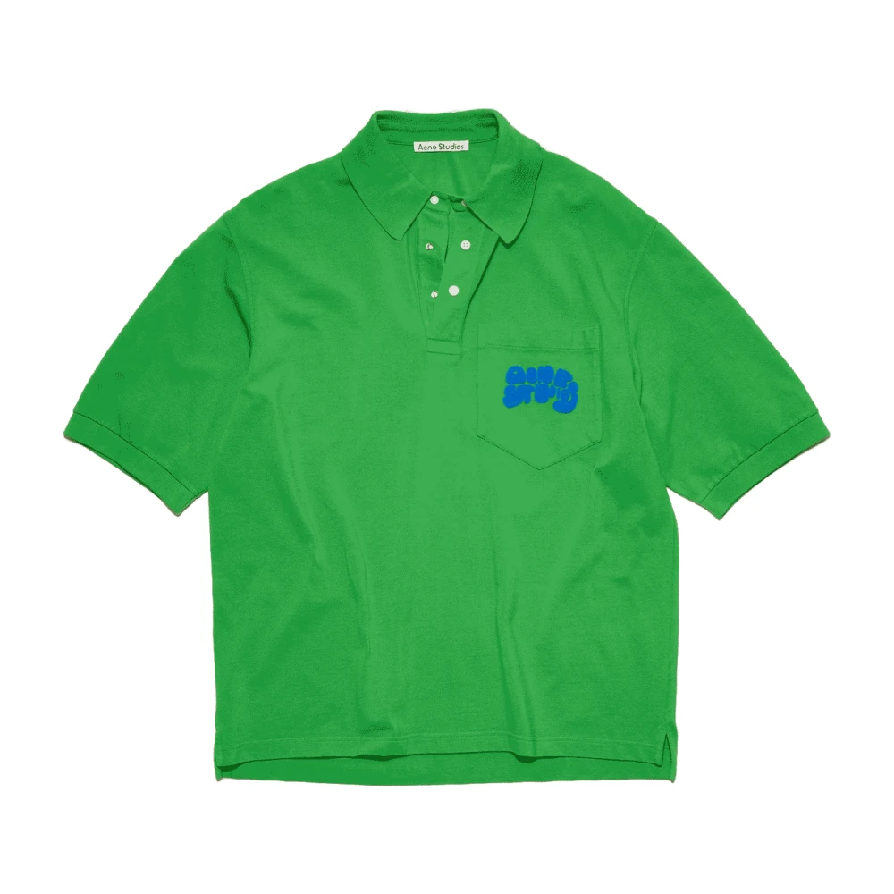 Acne Studios Polo Shirts Green Heren