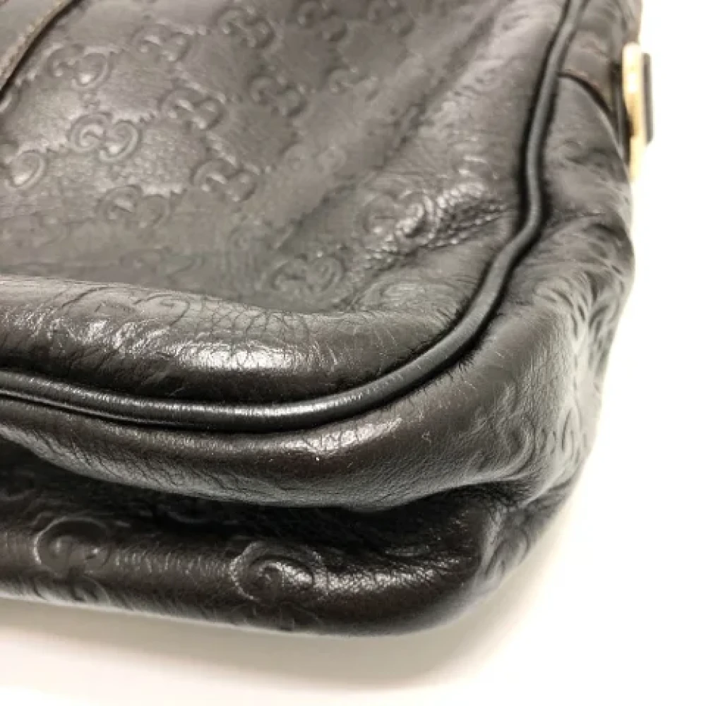 Gucci Vintage Pre-owned Leather gucci-bags Black Heren