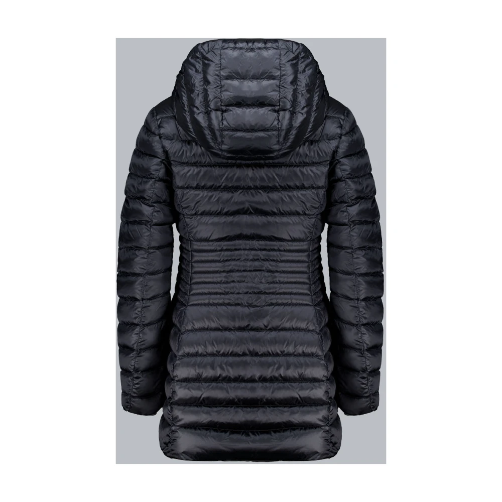 Ciesse Piumini Kalie Lange zwarte omkeerbare donsjas van echt 800 fill power veren Black Dames