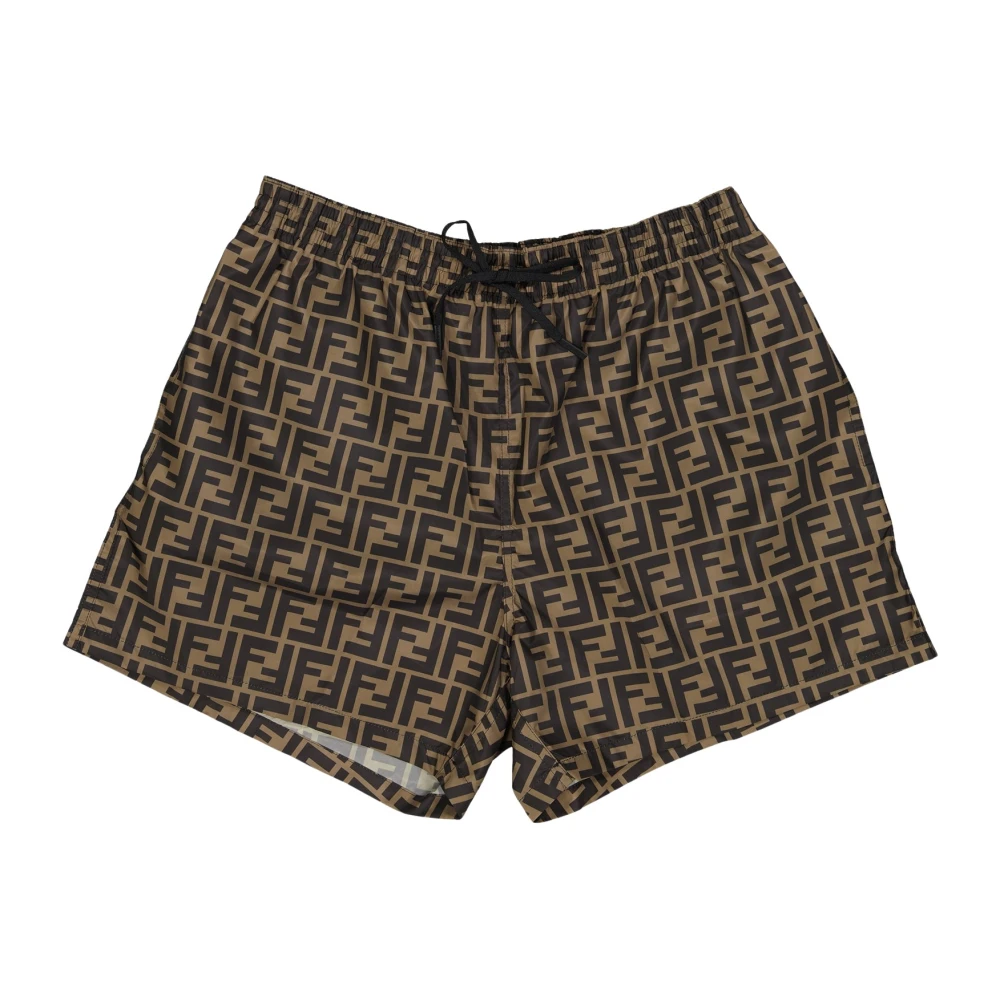 Fendi Men's Brown Swim Shorts - Beachwear - L - Swimwear