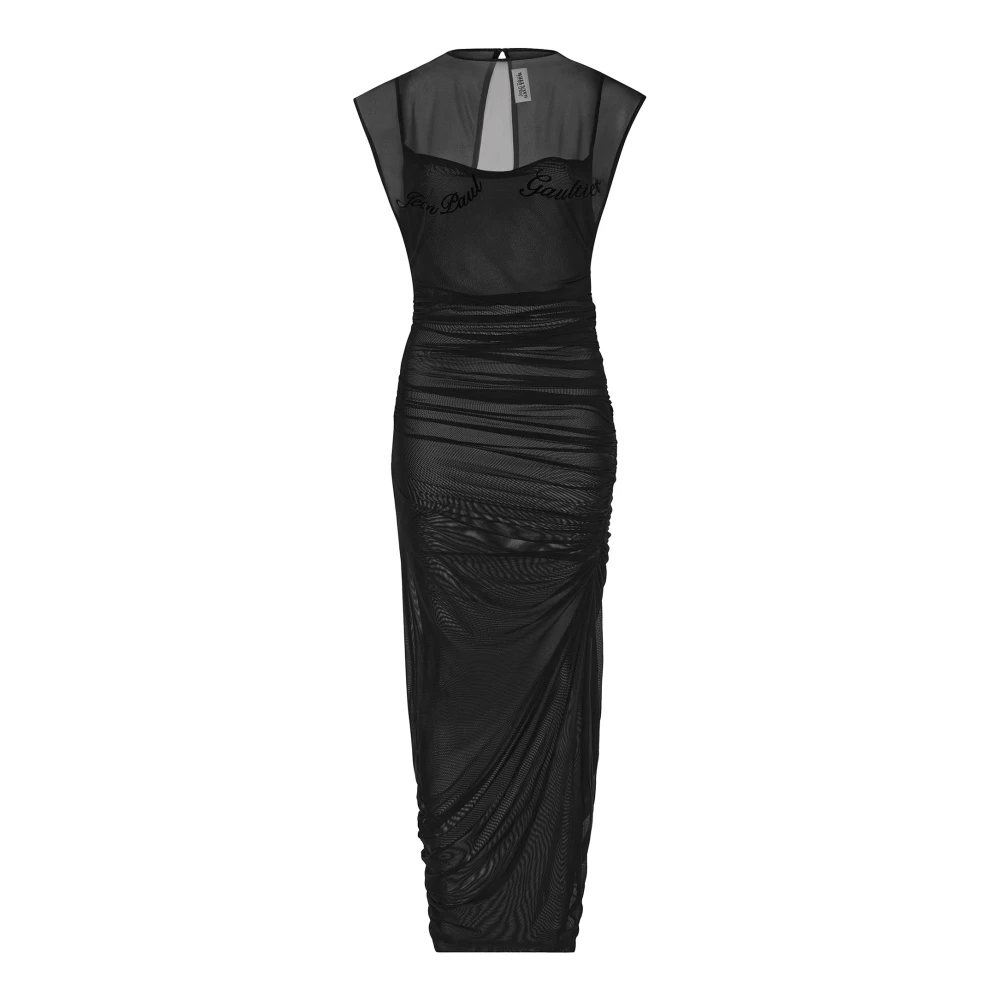 Jean Paul Gaultier Zwarte Tule Jurk Elegant Premium Materialen Black Dames