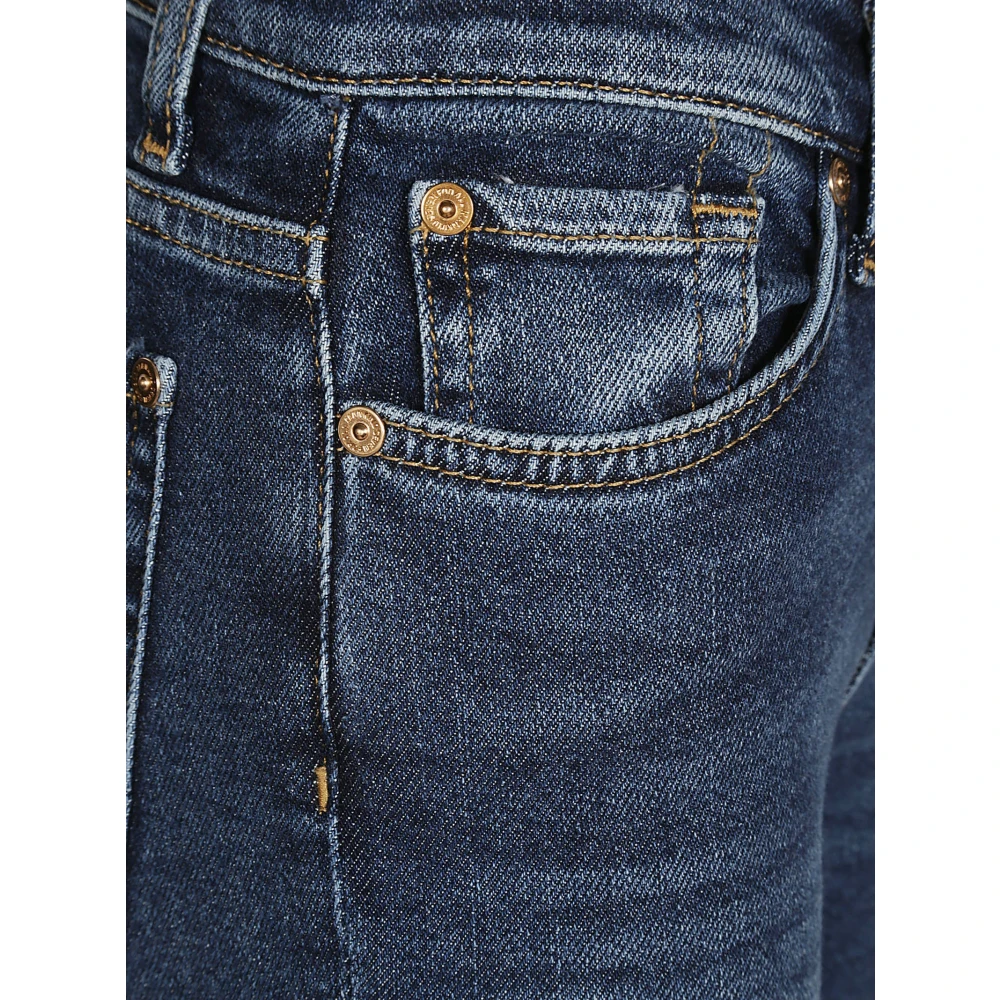 7 For All Mankind Slim Fit Jeans Donkerblauw Blue Dames