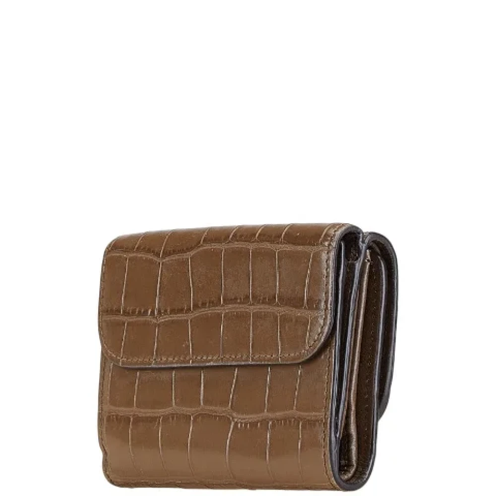 Chloé Pre-owned Leather wallets Brown Dames