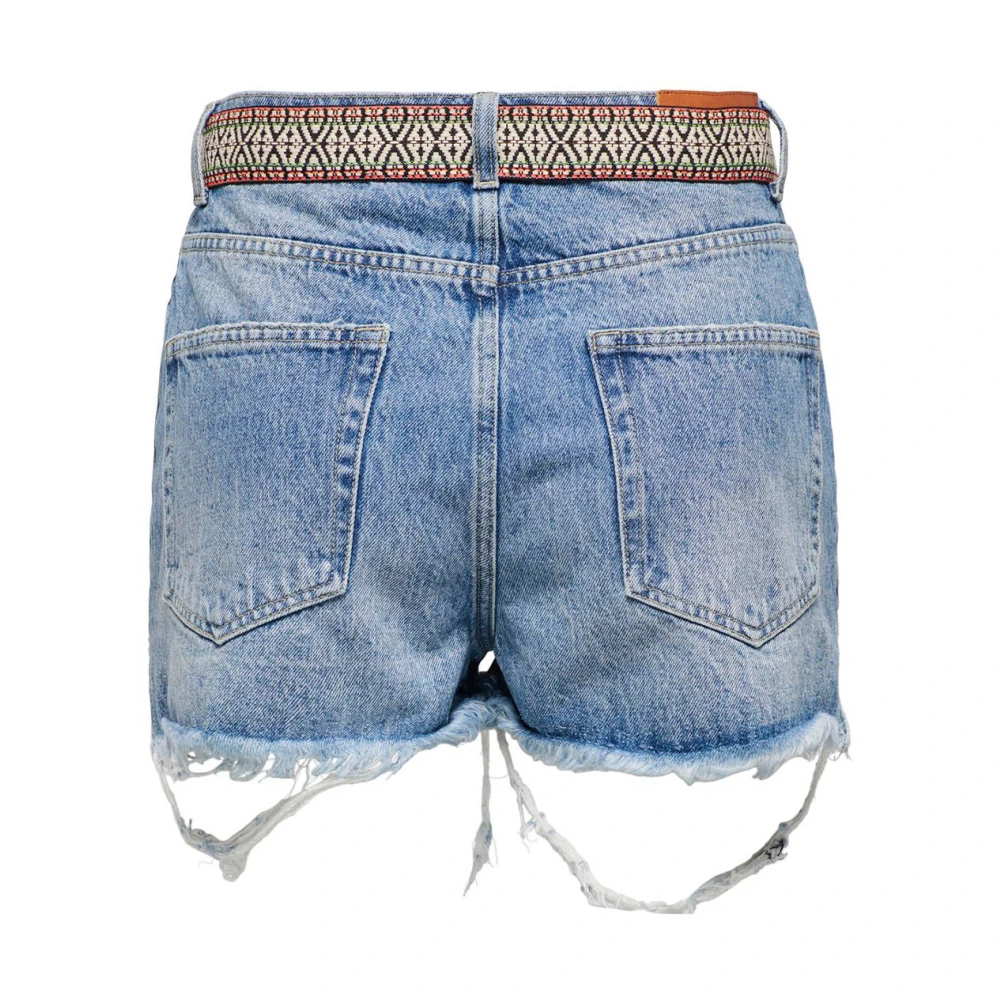 Only Vintage Denim Bermuda Shorts Blue Dames