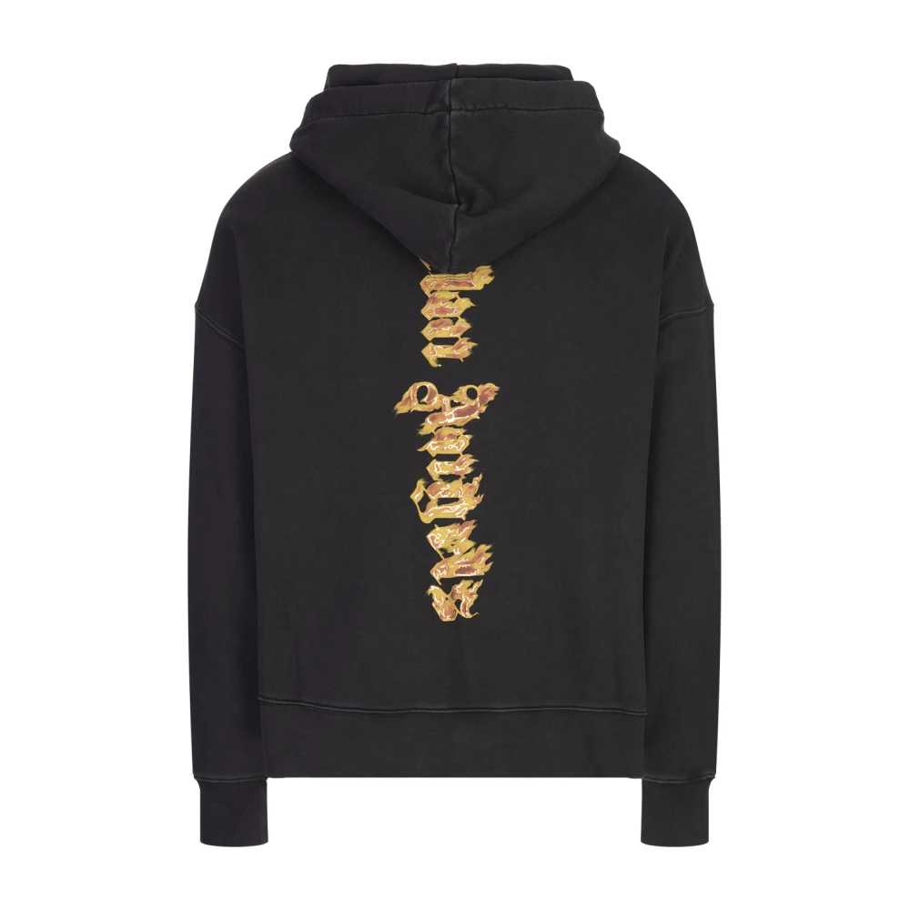 Palm Angels Grijze Vlam Sweater Oversized Fit Gray Heren